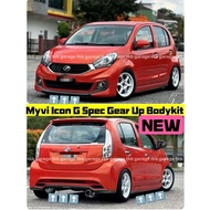 2015-2017 Myvi Icon G Spec gear up skirt lips bodykit