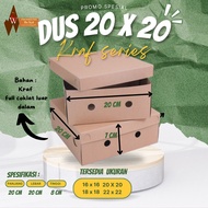 BOX 20 x 20 x 7 KRAF - on shopee LARGE FACTORY PRICE!!! Kraft Box GS 365 gsm Without Lamination Lunc