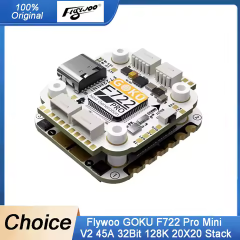 Flywoo GOKU F722 Pro Mini V2 20x20 Stack (45A, 32Bit AM32) - Plug&Play with O4/O4 Pro