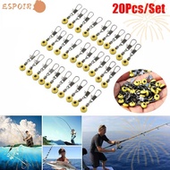 ESPOIR1 20Pcs/Set Fishing Float Bobber Stop, High-speed 32mm Fishing Connector, Durable Swivel Sea S