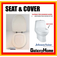 Johnson Suisse Heavy Duty Savona Toilet Seat Cover For Toilet Bowl Set White Colour