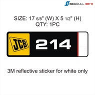 JCB Backhoe Sticker Crane Sticker Lorry Vehicle Sticker (Pelekat) 214 214e 3CX 3DX extra