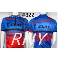 Cube Mens Racing Bike Ride Cycling Half Zip Short Sleeve Tshirt Jersey