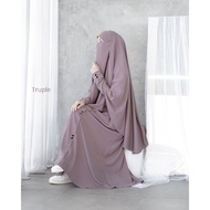 gamis abaya ayra muslimah terbaru 2025 set khimar crinkcle airflow premium preasi kancing