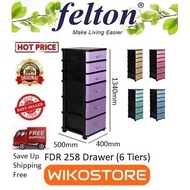 Hot Sales [Wikostore] Felton FDR258 Durable Drawer 6 Tiers 3B3S (16"W x 20"D x 53"H)