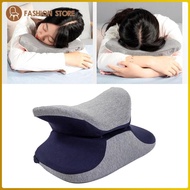 [Wishshopeelq] Travel Pillow Memory Foam Neck Pillow Support Pillow Portable Compact &amp; Dark Blue