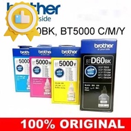 หมึก BROTHER แท้ %(มีกล่อง)  BT D60BKBT5000YBT5000MBT5000C DCP-T220 T310 T420W T510W T520W T710W T72