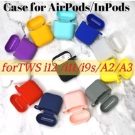 Case for AirPods i12 i11 i9s TWS Earphone, Macaron Color Soft Silicone Cover, Shockproof Protective