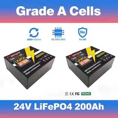 LIFEPO4 24V 32700 220AH Battery Is Integrated with BMS 200A for Solar External Rechargeable Network