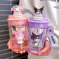 520ml Sanrio Kuromi Cinnamoroll My Melody Water Bottle Children's Plastic Cup Cute coffee cup QT-090