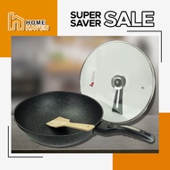 HOME HAVEN Korean Stone Pot Korea Gas Electric Non-stick Cooking Wok Pan with Pot Cover Cooking Heat
