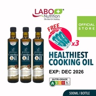 ★ [3 Bottles] LABO Camelina Oil ★ Healthiest Cooking Oil Unrefined Virgin Cold Pressed Omega-3