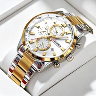 [Same Day Delivery] Men's Three-Eye Six-Hand Sports Watch Luminous Waterproof Calendar Business Wris