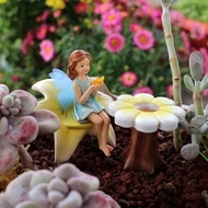 Balcony Outdoor Courtyard Garden Resin Fairy Stool Decoration