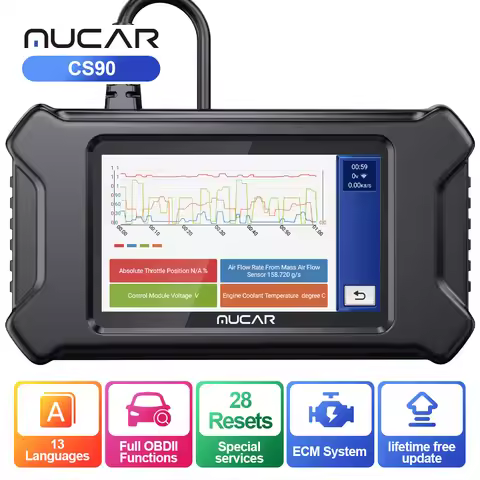 MUCAR CS90 OBD2 Professional diagnostic tool Auto scanner bluetooth ECM System 28 resets lifetime fr
