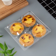 Egg tart container plastic transparent for Portuguese egg tart (5/10pcs)