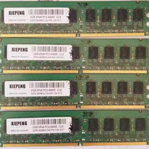 Server ECC UDIMM 2GB 2Rx8 PC2-6400E 800MHz PC2 6400 Unbuffered RAM 4GB Memory 2G DDR2 667MHz PC2-530