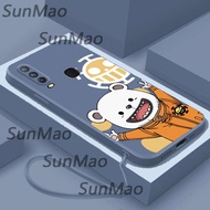 เคสโทรศัพท์ Vivo Y12 Vivo Y15 Vivo Y17 อะนิเมะหมีกล้องเลนส์ป้องกันกรณี