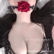 Sex Accessories Sexy Red Rose Silicone Oral Plug Alternative Flirting Oral Ball Bed Flirting 【OC】