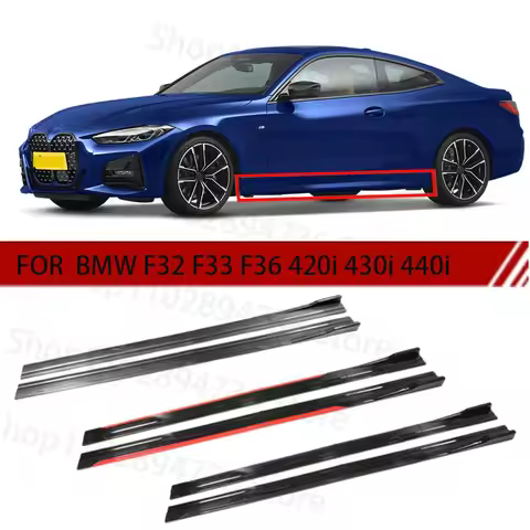 FOR F32 F33 F36 4series 420i 430i 440i 2M Car Side Skirt Extension Plate Lip Separator Bumper 2.18M 
