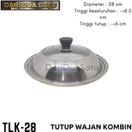 28 cm Stainless Steel Glass Combination Pan Lid
