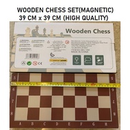 (SG LOCAL SELLER) NEW WOODEN MAGNETIC CHESS SET HIGH QUALITY 39CM CHESS BOARD SETS GAME BOARDGAME