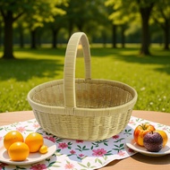 Imitation Rattan Woven Gift Basket Egg Basket Rattan Shopping Basket Fruit Basket Gift Basket Rattan