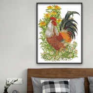Cross stitch kit 14CT - Rooster - Printed canvas