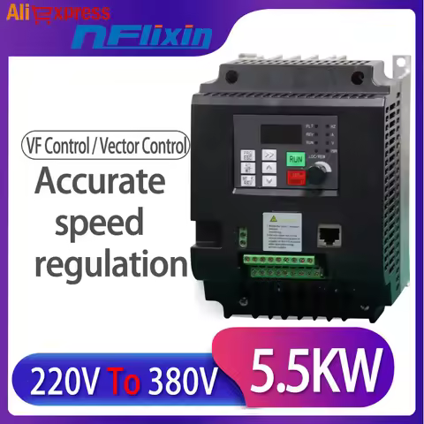 Converter 220v single phase input to 380v three phase Output 11kw 15HP VFD Variable Frequency Drive 