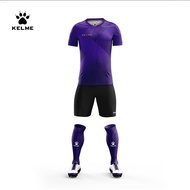 ชุดสูทชุดฟุตบอล KELME Karme สำหรับทั้งหญิงและชายทีมแข่งขันแขนสั้นชุดฝึกซ้อมชุดเจอร์ซีย์เล่นกีฬาเอง