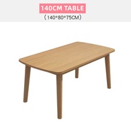 EHOME โต๊ะไม้รับประทานอาหาร140/120/100ซม. ขาโต๊ะไม้เนื้อแข็งประกอบง่ายและใช้งานได้อย่างน่าเชื่อถือ