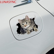 LUNASYNC Car 3D Cat Stickers, 3D Cat Universal Cat in The Crack Sticker, Car Accessories Animal Styl