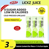 LICKZ JUICE Lime Calamansi Juice Beverage Concentrate - TRIAL PACKS 3 Sachets [0 Fat, 0 Sugar, NFC C