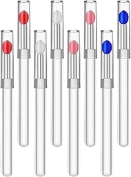 Zeayebsr Pack of 8 Lip Brushes, Silicone Lip Scrub Brush, Lip Mask, Applicator, Lip Exfoliating Brus