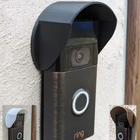 Doorbell Waterproof Cover Outdoor Slip Over RING Doorbell Sun & Rain Protector Cover Plastic Rainpro