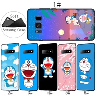 Samsung Galaxy Note 10 9 8 S9 S10 Plus + Soft Silicone Phone Case Doraemon Black TPU Cover