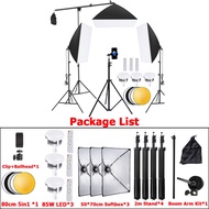 Cellphone ไลฟ์สด ไฟไลฟ์สด 85W/300W สตูดิโอถ่ายภาพ ไฟต่อเนื่อง ไฟสตูดิโอ ไฟถ่ายรูป Softbox & 80cm Ref