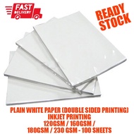 PRETTYLITTLE Plain Inkjet White Paper A4 Tebal Kertas Putih Tebal Kertas Sijil Kad(100pcs)