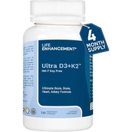 Vitamin D3 K2-2000 IU D3 with MK-7 (Soy-Free) - Bone Strength and Immune Support - 120 Vegetarian Ca