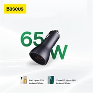 Baseus 65W Car Charger Dual USB Type C Fast Charging For Xiaomi Huawei Phone PD 25W Car Phone Charge