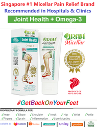 Urah Joint Health Omega-3 (50g)and Bone Health Omega-3(50g) Combo Relieve Arthritis, Rheumatism, Joint, Knee &amp; Body Pain, Improves bone density, osteoporosis, inflammation, stiffness, swelling, knee pain, improve cartilage, Micellar Glucosamine Cream