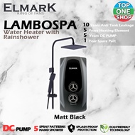 ELMARK LAMBOSPA BOOSTER DC INVERTER PUMP WATER HEATER W/ RAINSHOWER