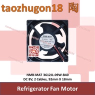 NMB-MAT 3612JL-09W-B40 DC 8V 2 Cables 92mm X 18mm Fridge Refrigerator Peti Sejuk Fan Motor 2 Wire Panasonic