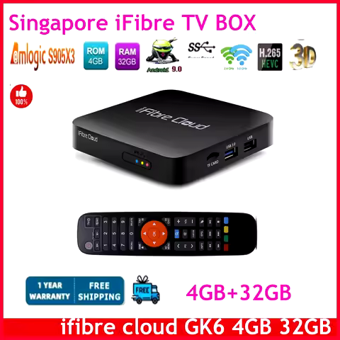 Singapore tv box 2025 iFibre cloud GK6 4gb 32gb android tv box BT 5.1 dual wifi Malaysia tv box PK i