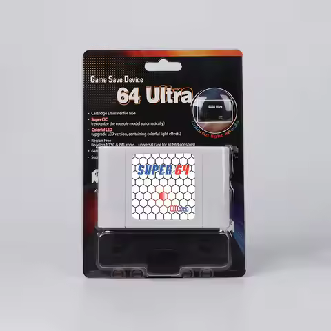 For Super 64/ED64 Ultra LED RGB Game Cartridge – 340 in 1 for N64 Game Card USA/JP/EUR Console, Regi