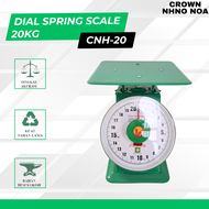 Timbangan Manual Jarum CROWN NON HOA VIETNAM 30Kg Spring Dial Scale Besi Plat Datar Rata Meja Hijau