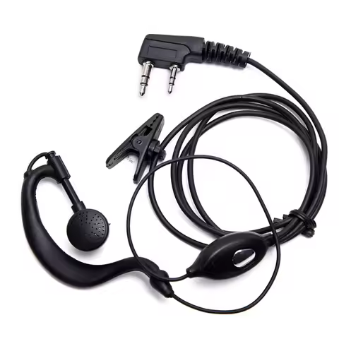 A42F Walkie Talkie Headset 2 Pin K-Plug Wired Two Way Ham Radio Earpiece for Baofeng BF-888S UV5R Wa