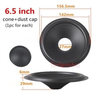 1PC Speaker Woofer Paper Cone 3/4/5/6.5 Inch Rubber Surround With Dust Cap Repair Kit For Home Theater Studio DIY System