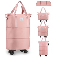 Rolling Duffle Bag with Wheels, Expandable Foldable Duffle Bag with Wheels and Handle for Travel, Ro