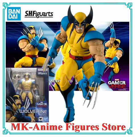 Original Bandai X-men S.H.Figuarts Wolverine GAMERVERSE SHF Action Figures X Men Figurine Model